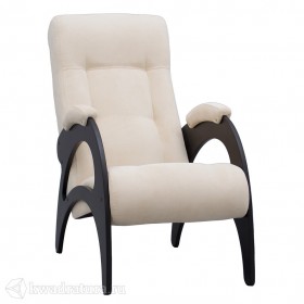 Кресло для отдыха Неаполь Модель 9 без лозы (Венге-эмаль/Ткань Ваниль Verona Vanilla) в Снежногорске - snezhnogorsk.katalogmebeli.com | фото