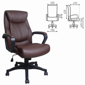 Кресло офисное BRABIX Enter EX-511 (коричневый) в Снежногорске - snezhnogorsk.katalogmebeli.com | фото