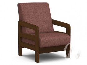 Кресло отдыха Вега-34 (орех лак/UNO BERRY) в Снежногорске - snezhnogorsk.katalogmebeli.com | фото