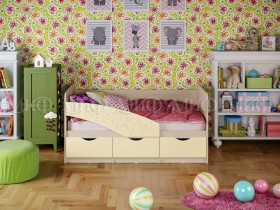 Кровать Бабочки 2,0м (Ваниль матовый) в Снежногорске - snezhnogorsk.katalogmebeli.com | фото