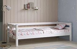 Кровать Соня Вариант 2 с задней защитой Белый полупрозрачный в Снежногорске - snezhnogorsk.katalogmebeli.com | фото